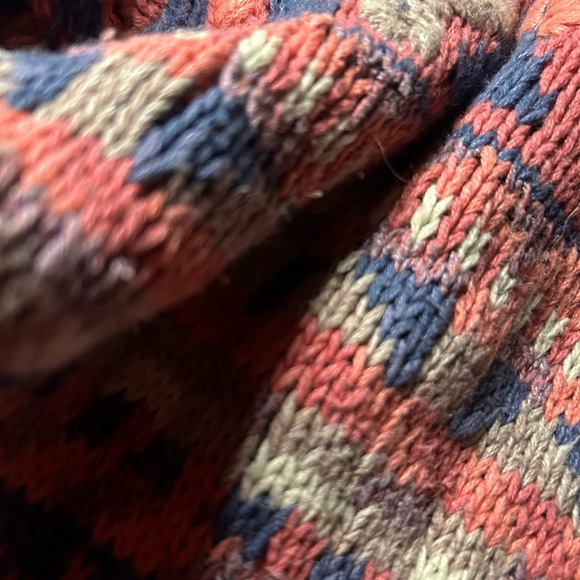 Sigrid Olsen pink, blue, white and taupe cotton/ramie knit sweater, S - Picture 7 of 8